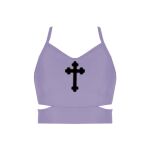 Ladies Cutout Detail Crop Top Thumbnail