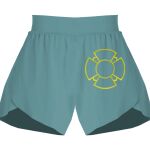 Ladies Flowy Overlay Shorts Thumbnail