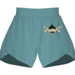 Ladies Flowy Overlay Shorts Thumbnail