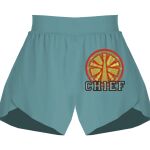 Ladies Flowy Overlay Shorts Thumbnail