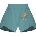 Ladies Flowy Overlay Shorts Thumbnail