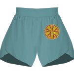 Ladies Flowy Overlay Shorts Thumbnail