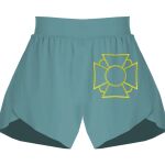 Ladies Flowy Overlay Shorts Thumbnail