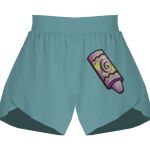 Ladies Flowy Overlay Shorts Thumbnail