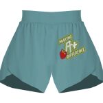 Ladies Flowy Overlay Shorts Thumbnail