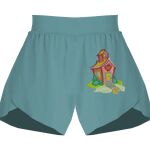 Ladies Flowy Overlay Shorts Thumbnail