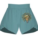 Ladies Flowy Overlay Shorts Thumbnail