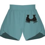 Ladies Flowy Overlay Shorts Thumbnail