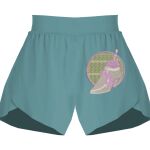 Ladies Flowy Overlay Shorts Thumbnail