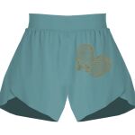 Ladies Flowy Overlay Shorts Thumbnail