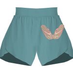 Ladies Flowy Overlay Shorts Thumbnail