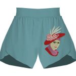Ladies Flowy Overlay Shorts Thumbnail