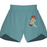 Ladies Flowy Overlay Shorts Thumbnail