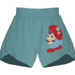 Ladies Flowy Overlay Shorts Thumbnail