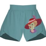 Ladies Flowy Overlay Shorts Thumbnail