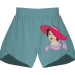 Ladies Flowy Overlay Shorts Thumbnail