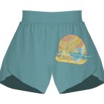 Ladies Flowy Overlay Shorts Thumbnail