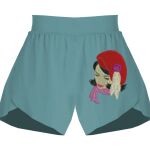 Ladies Flowy Overlay Shorts Thumbnail