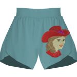 Ladies Flowy Overlay Shorts Thumbnail