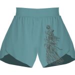 Ladies Flowy Overlay Shorts Thumbnail
