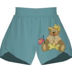 Ladies Flowy Overlay Shorts Thumbnail