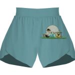 Ladies Flowy Overlay Shorts Thumbnail