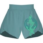 Ladies Flowy Overlay Shorts Thumbnail