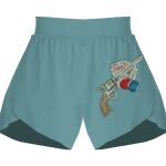 Ladies Flowy Overlay Shorts Thumbnail