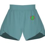 Ladies Flowy Overlay Shorts Thumbnail