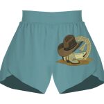 Ladies Flowy Overlay Shorts Thumbnail