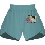 Ladies Flowy Overlay Shorts Thumbnail