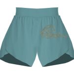 Ladies Flowy Overlay Shorts Thumbnail