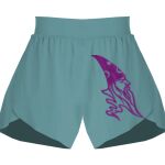 Ladies Flowy Overlay Shorts Thumbnail