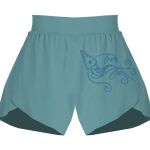 Ladies Flowy Overlay Shorts Thumbnail