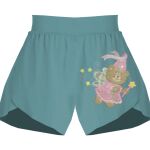 Ladies Flowy Overlay Shorts Thumbnail