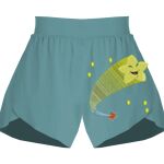 Ladies Flowy Overlay Shorts Thumbnail