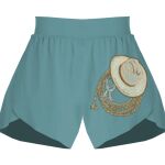 Ladies Flowy Overlay Shorts Thumbnail