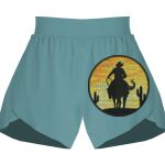 Ladies Flowy Overlay Shorts Thumbnail