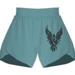 Ladies Flowy Overlay Shorts Thumbnail