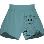 Ladies Flowy Overlay Shorts Thumbnail