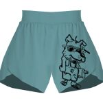 Ladies Flowy Overlay Shorts Thumbnail