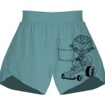 Ladies Flowy Overlay Shorts Thumbnail