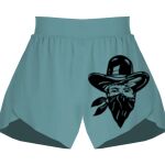 Ladies Flowy Overlay Shorts Thumbnail