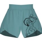 Ladies Flowy Overlay Shorts Thumbnail