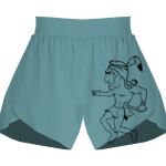 Ladies Flowy Overlay Shorts Thumbnail