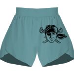 Ladies Flowy Overlay Shorts Thumbnail