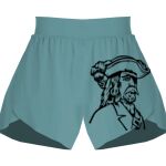 Ladies Flowy Overlay Shorts Thumbnail