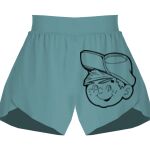 Ladies Flowy Overlay Shorts Thumbnail