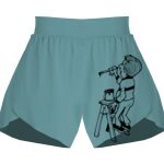 Ladies Flowy Overlay Shorts Thumbnail