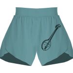 Ladies Flowy Overlay Shorts Thumbnail